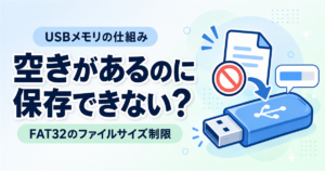USBメモリに空き容量があるのにコピーできない？FAT32の4GB制限と対処法